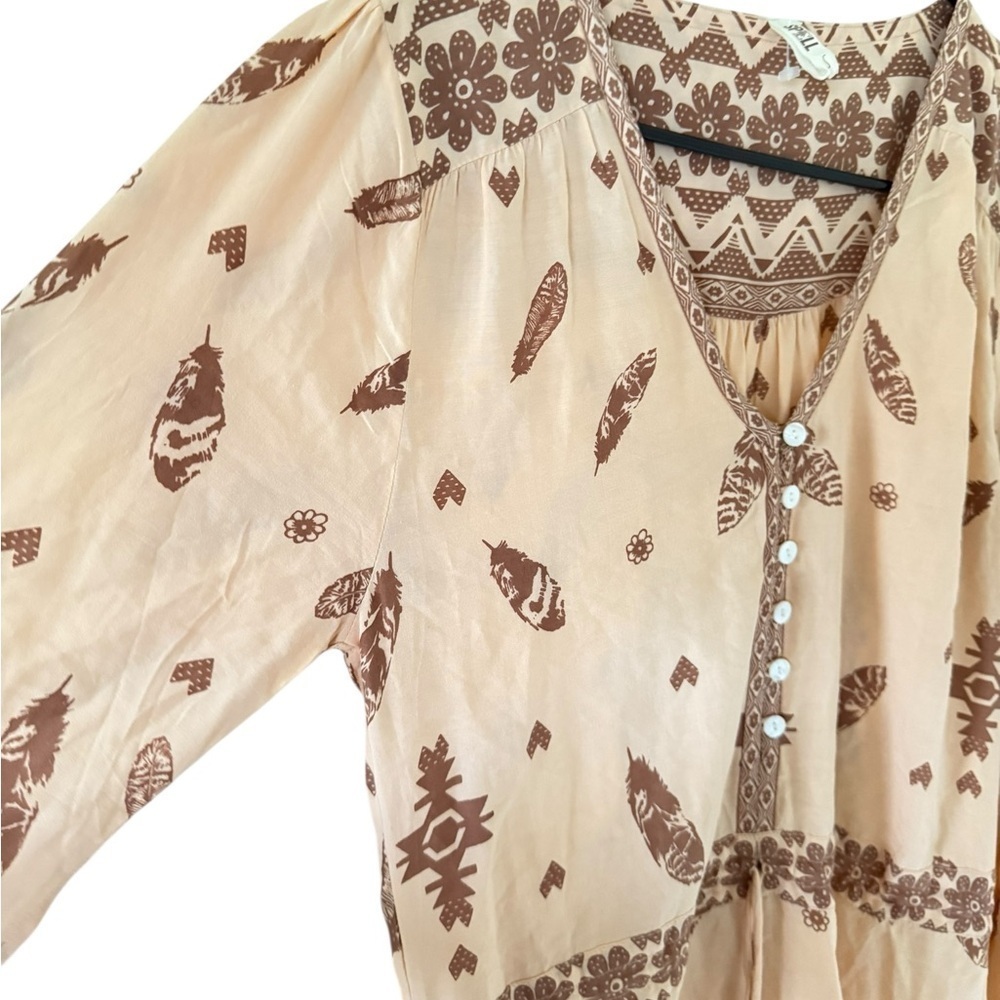 Spell & the Gypsy Bohemian Feather Skull Print Romper - Picture 6 of 9